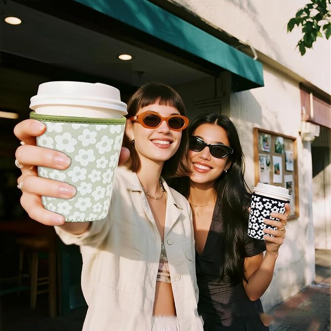 Reusable Insulated Sleeve for Iced Coffee Cup, Coffee Neoprene Sleeve for Cold - Image 7