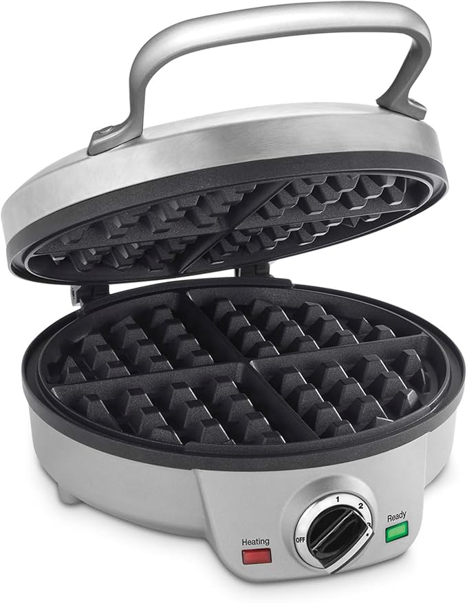 Cuisinart, 4 Slice Belgian Waffle Maker - Round, WAF-200NAS