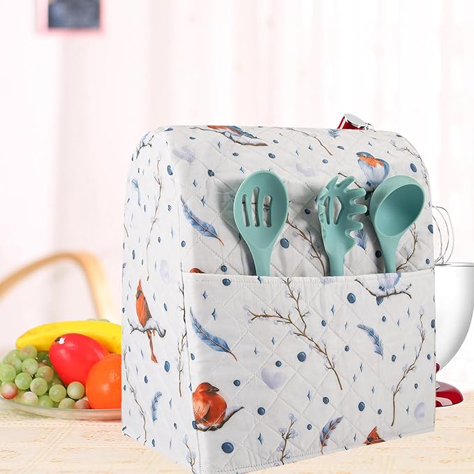 Kitchen Aid Mixer Cover Compatible with 6-8 Quarts Kitchen Aid/Hamilton Stand Mixer/Tilt Head & Bowl Lift Model,Flower Print Mixer Cover Pioneer Woman Kitchen Accessories,Kitchen Aid Mixer Accessories