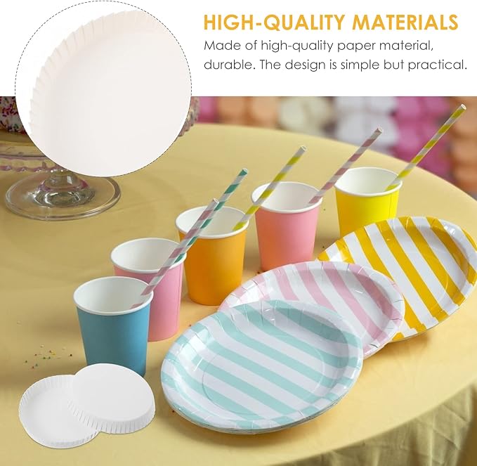 Cabilock 100 Pcs Disposable Paper Cup Lids, Recycled Drinking Covers - Image 9