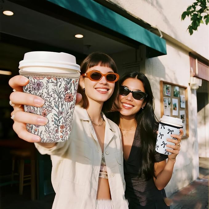 Reusable Insulated Sleeve for Iced Coffee Cup, Coffee Neoprene Sleeve for Cold - Image 7