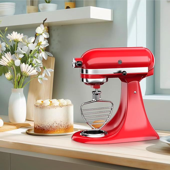 Stainless Steel Beater for KitchenAid 4.5/5QT Tilt Head Stand Mixer, Mixer Paddle for 4.5/5 Quart Tilt Head Stand Mixer, Mixer Attachment for KitchenAid, Dishwasher Safe, Silver