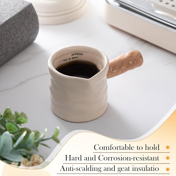 Maxdot Espresso Measuring Cups Ceramic 3 Oz/90ml - Image 6