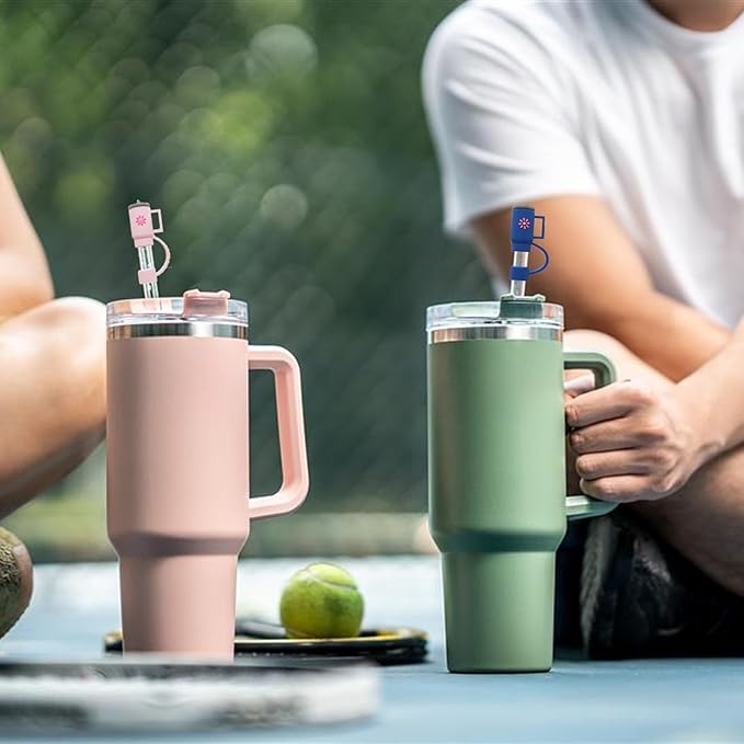 9P Straw Cover for Stanley Cup, Silicone Straw Topper for Stanley Cup 30&40oz with Tumblers, 10mm 0.4in Lid Accessories (Reusable)
