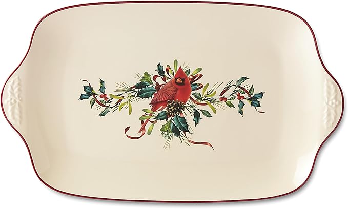 Lenox 887948 Winter Greetings Oversized Turkey Platter, Christmas Hosting