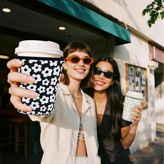 Reusable Insulated Sleeve for Iced Coffee Cup, Coffee Neoprene Sleeve for Cold - Image 7