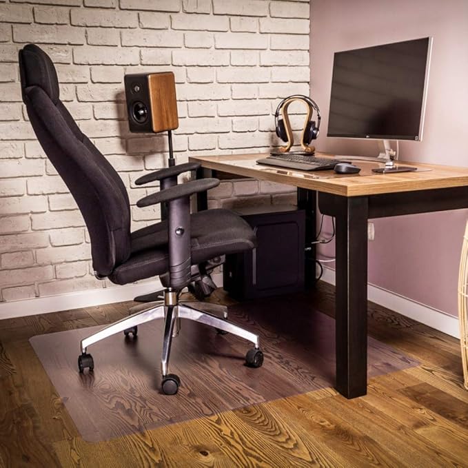 NECAUX Custom 18 x 54 Inch Frosted Table Cover Protector, 1.5mm Thick Plastic Heavy Duty Table Pad Desk Mat Desk Protector for Office Computer Writing Desk, Sofa Table, Media Stand, Coffee Table