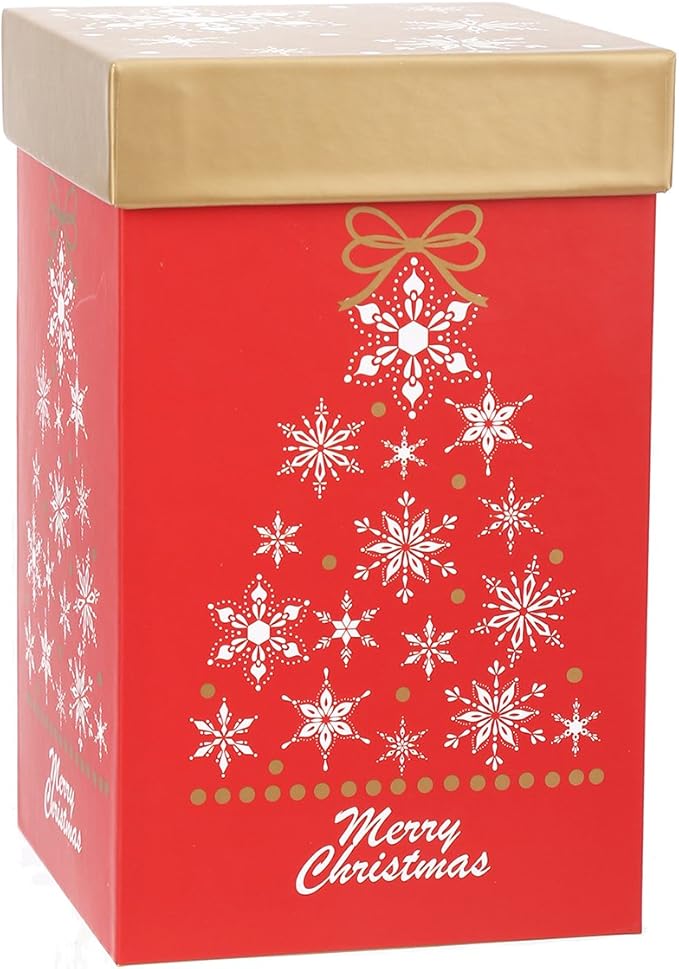 Topadorn Christmas Ceramic Mug Coffee Cup with Sealed Lid and Matched Gift Box Latte Mug 17oz(Snowflake)