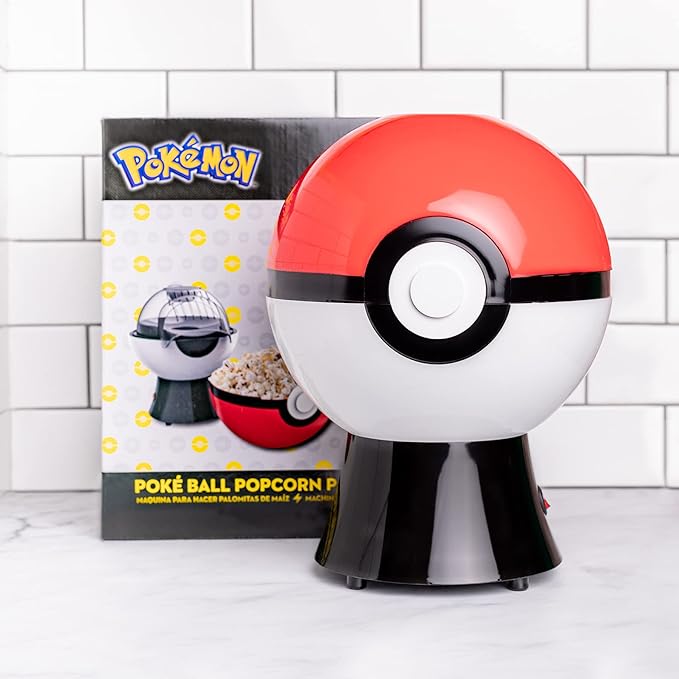 Uncanny Brands Pokemon Poke ball Popcorn Maker- Pokemon Kitchen Appliance