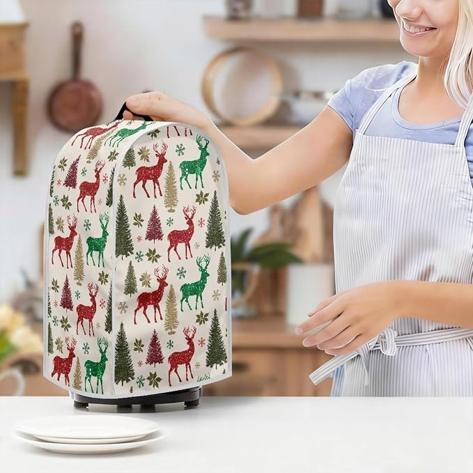 Christmas Trees Deer Blender Dust Cover, Anti Fingerprint Polyester Stand Mixer - Image 7