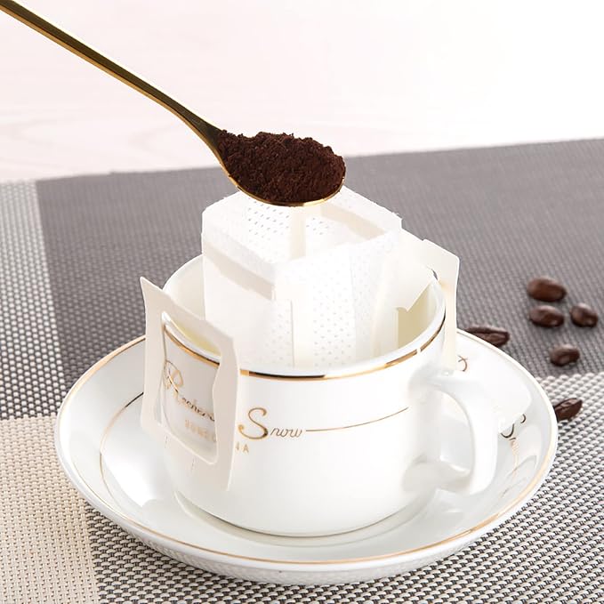 Frcctre 200 Pcs Coffee Filter Paper Bag, Portable Disposable Hanging Ear Drip - Image 8