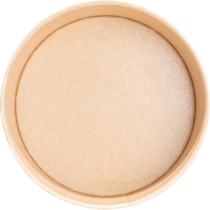 Restaurantware Paper Food Containers 200 Pack Of 17 oz Disposable Round Kraft Salad Bowls BPI-Certified Compostable Stackable Greaseproof Meal Prep Take Out Containers For Soups, Snacks And Desserts