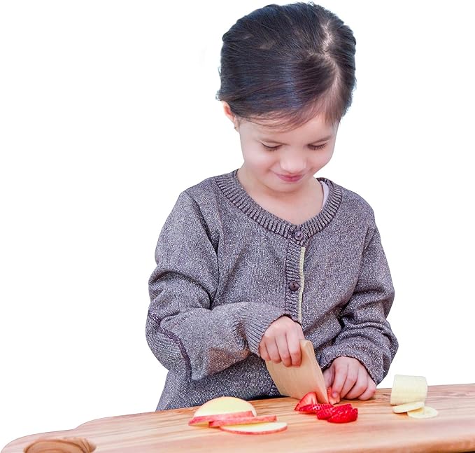 Bee9 Maple Wood Kids Knife, Kitchen Tool for Toddler and Kids Cooking. Toddler Knife/Montessori Kitchen.