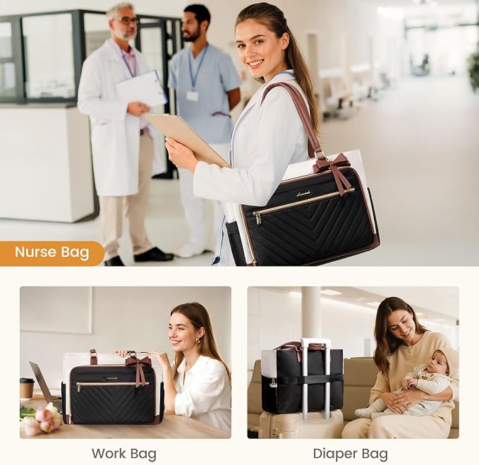 LOVEVOOK Laptop Tote Bag for Women, Work Bag for Teacher - Image 6