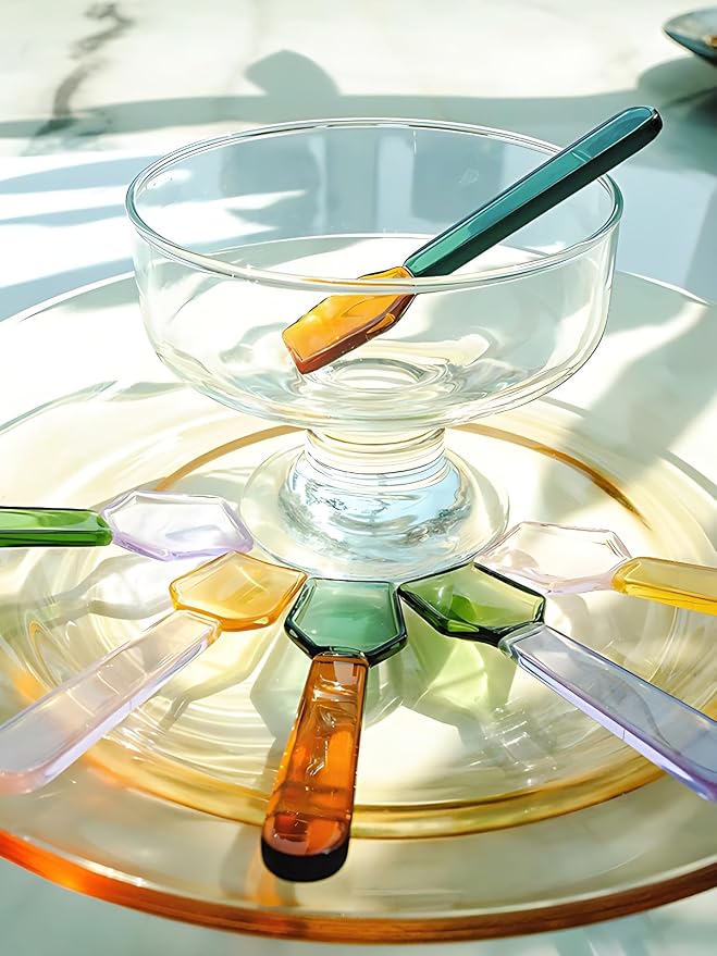 6 Pcs Glass Spoons for Coffee Teaspoons 3.6 inch Heat Resistant Coffee Stirrers - Image 9