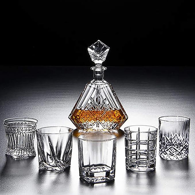 DeeCoo Premium 10, 11 OZ Scotch Glasses - Old Fashioned Whiskey Glasses/Style Glassware for Bourbon/Rum/Bar Tumbler Set of 6