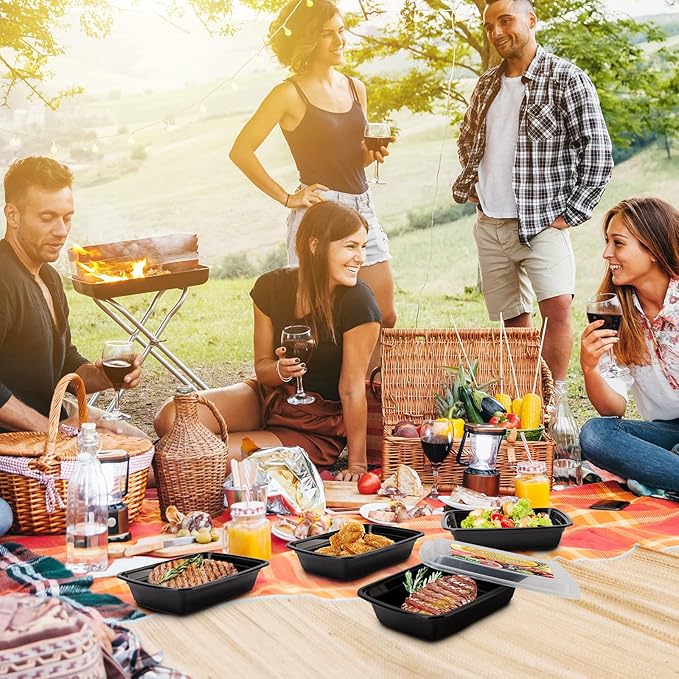 50 Pack- Meal Prep Containers 38oz, Plastic Food Prep Containers Reusable, Leakproof To Go Food Containers with Lids, BPA-Free, Microwave/Dishwasher/Freezer Safe