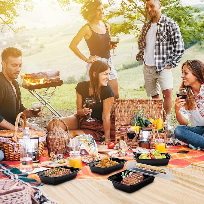 50 Pack- Meal Prep Containers 32oz, Plastic Food Prep Containers Reusable, Leakproof To Go Food Containers with Lids, BPA-Free, Microwave/Dishwasher/Freezer Safe