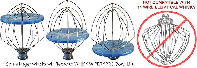 Whisk Wiper® PRO compatible with KitchenAid Bowl-Lift Stand Mixers - Mix Without The Mess - The Ultimate Stand Mixer Accessory - Only Compatible With 6-Wire Whisks (Color: Violet)