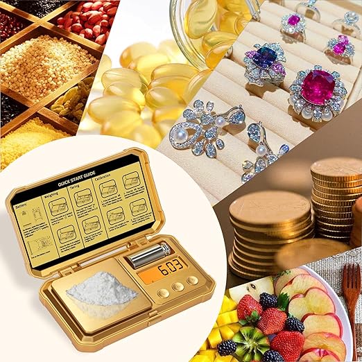 Digital Pocket Gram Scale 300g x 0.01g Accuracy, Small Mini High Precision Gold Scale Digital Weight Grams and Oz for Jewelry,Diamond,Arrows, Powders and Medicine,with 50g Cal Weights