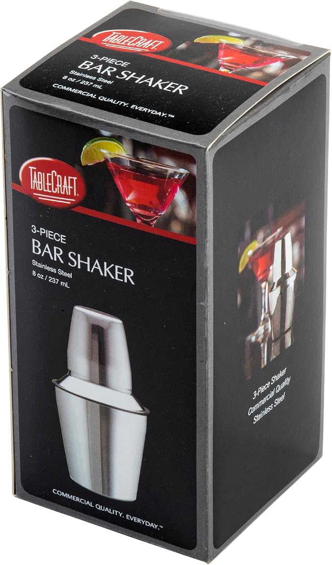 TableCraft 375 3-Piece Stainless Steel Cocktail Shaker, Bar Shaker - Image 5