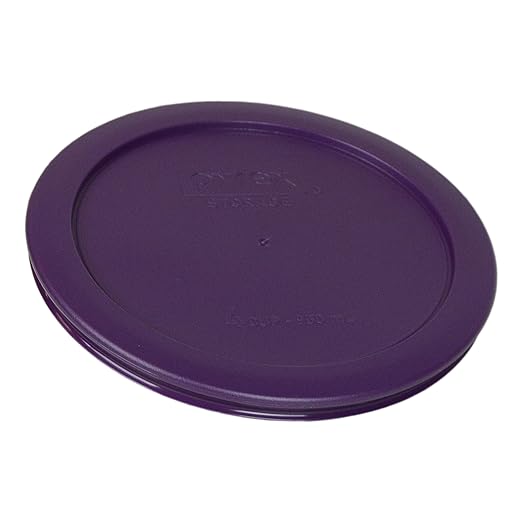 Pyrex 7201-PC Round 4 Cup Storage Lid for Glass Bowls (2, Purple)