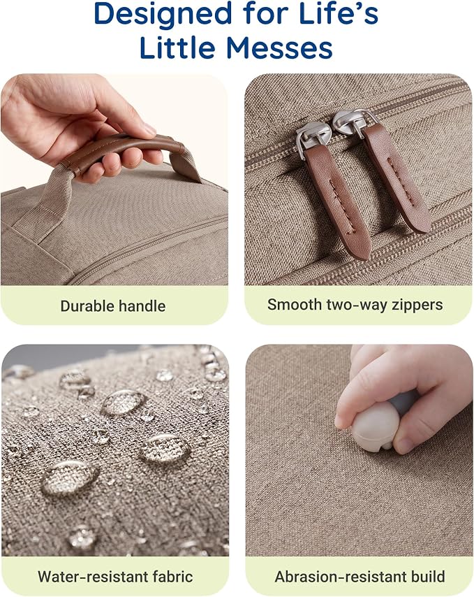mommore Diaper Bag Backpack Multi-Pocket Travel Baby Bag - Image 8
