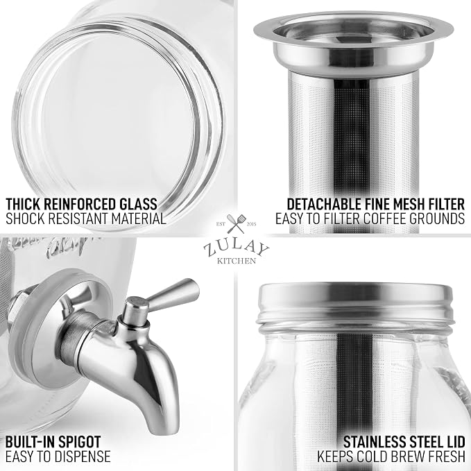 Zulay Kitchen 1.5 Liter Cold Brew Coffee Maker - Image 8
