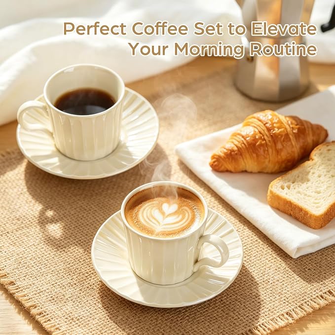Ceramic Coffee Cup, 8 oz Cappuccino Cups - Image 9