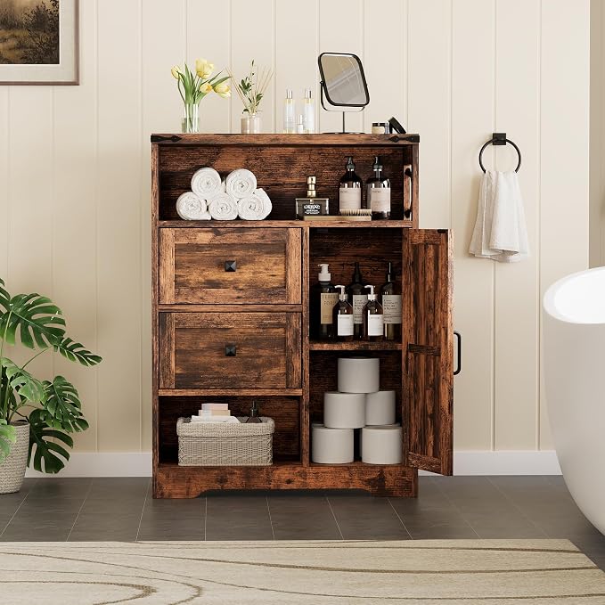 Vabches Farmhouse Buffet Sideboard Cabinet - Image 7