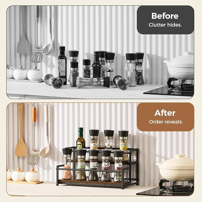 Coffee Syrup Rack Organizer, 2-Tier 10 Syrup Bottles Holder Stand - Image 9
