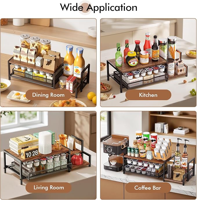 K Cup Holder, 2-Tier Coffee Pod Holder - Image 7