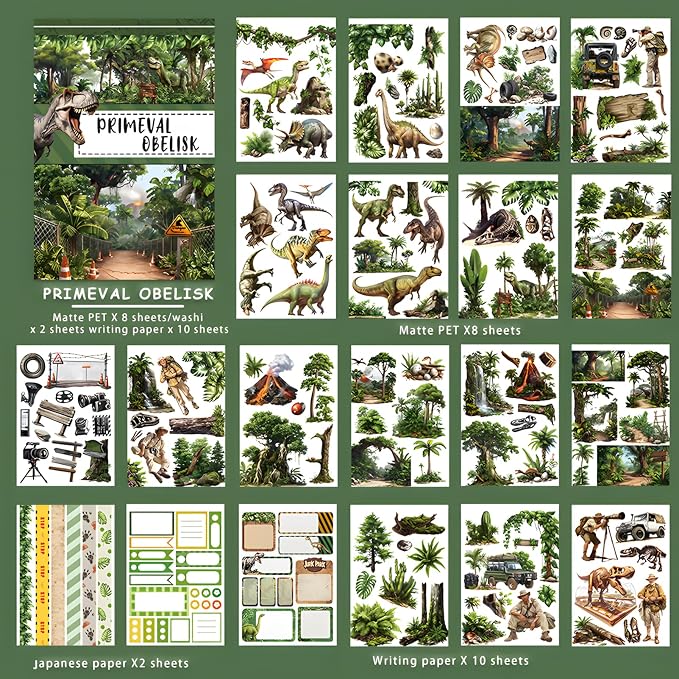 Snycler Primeval Obelisk Theme Sticker Scrapbooking Supplies - Image 6