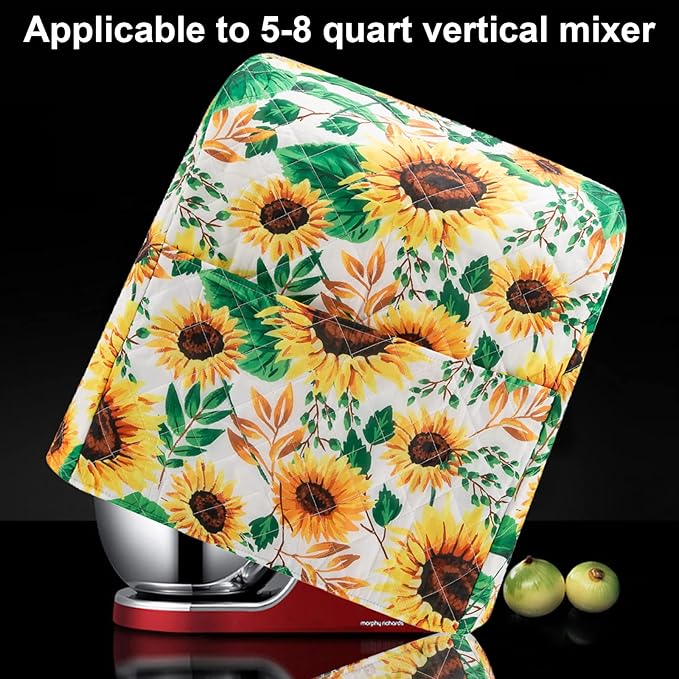 Kitchen Aid Mixer Cover Compatible with 6-8 Quarts Kitchen Aid/Hamilton Stand Mixer/Tilt Head & Bowl Lift Model,Flower Print Mixer Cover Pioneer Woman Kitchen Accessories,Kitchen Aid Mixer Accessories