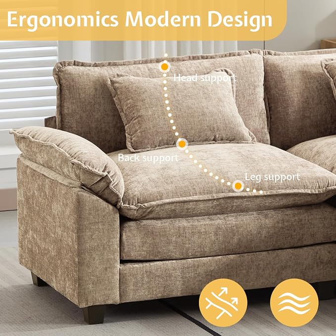 Modular Sectional Sofa, Cloud Couch - Image 8