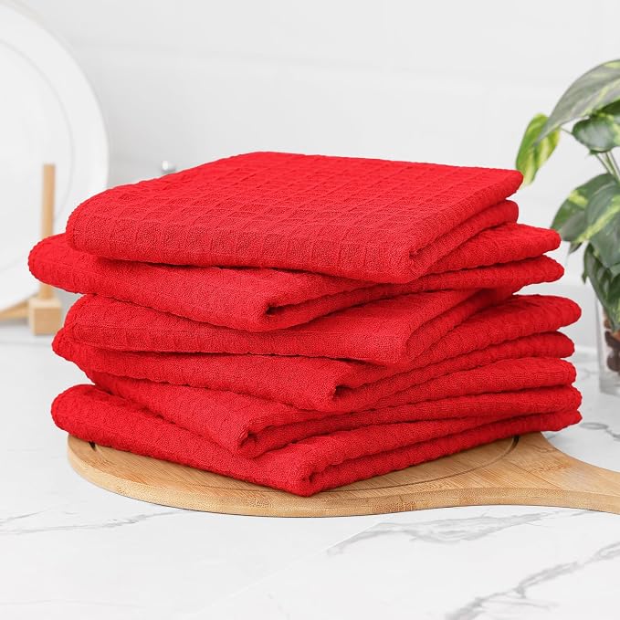 Homaxy Microfiber Waffle Weave Kitchen Towels, 16 x 28 Inch Ultra Absorbent and - Image 7