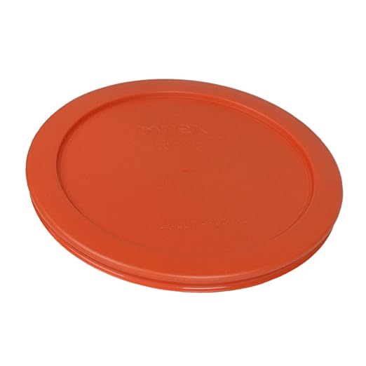 Pyrex 7201-PC 4 Cup Pumpkin Orange Food Storage Replacement Lids (4-Pack) - Made in USA