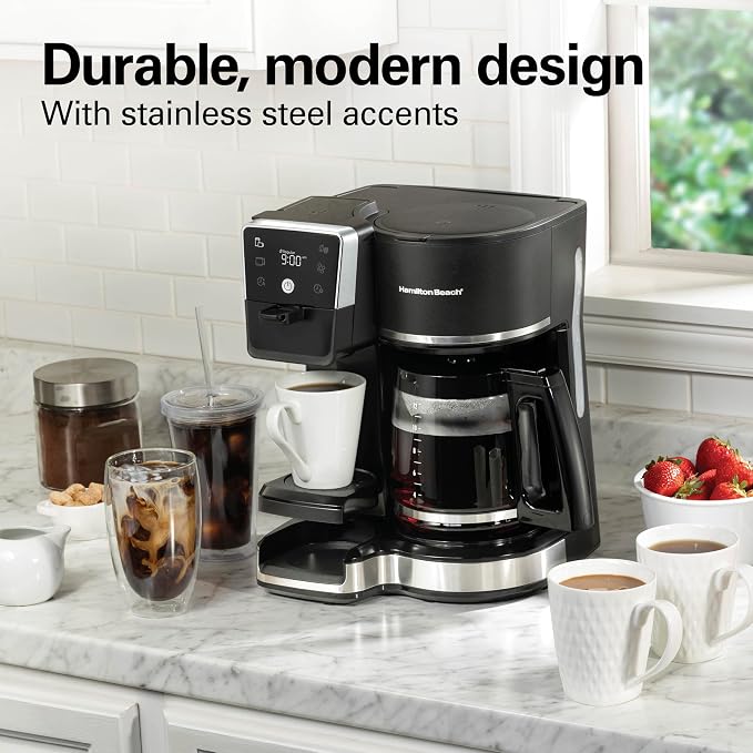 Hamilton Beach 2-Way 12 Cup Programmable Drip Hot and Iced Coffee Maker & - Image 10