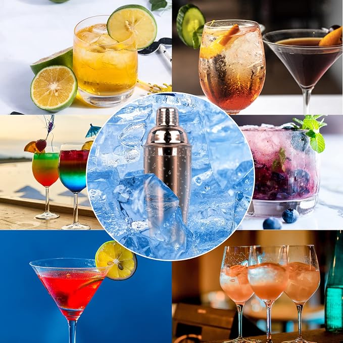 Large 24oz Cocktail Shaker Set, Stainless Steel 18/8 Martini Mixer Shaker - Image 7