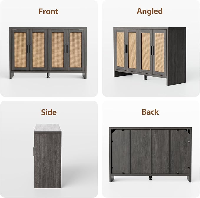 Mericonia Rattan Buffet Cabinet - Image 9