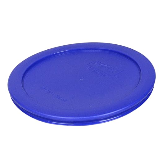 Pyrex Light Blue 4 Cup Round Storage Cover #7201-PC for Glass Bowls - 2 Pack