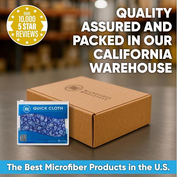 Microfiber Wholesale Quick Cloth Glasses Cleaning Cloths–5x7 Paisley Blue 2-Pack - Image 7