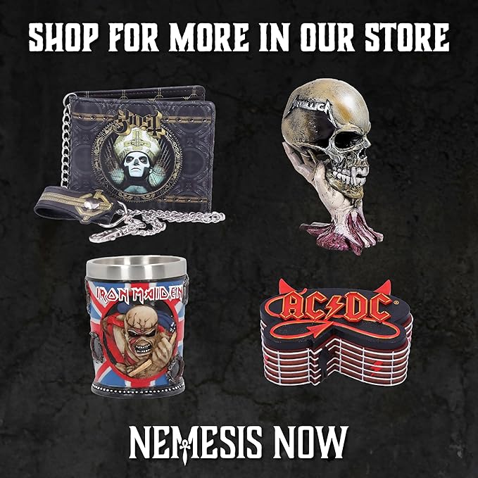 Nemesis Now Metallica Master of Puppets Tankard, Hand-Painted Resin, Officially Licensed Metal Album Art, Stainless Steel Insert, 15.5cm