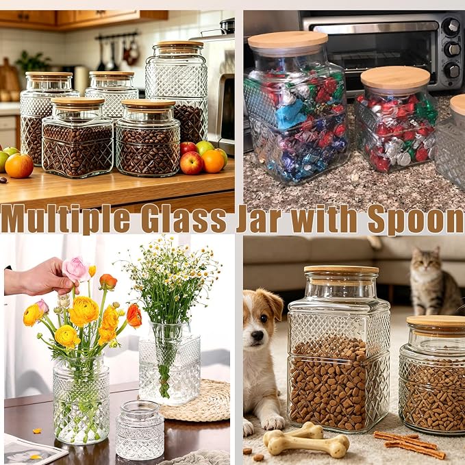 Viovian 60 OZ Vintage Glass Jar - Image 6