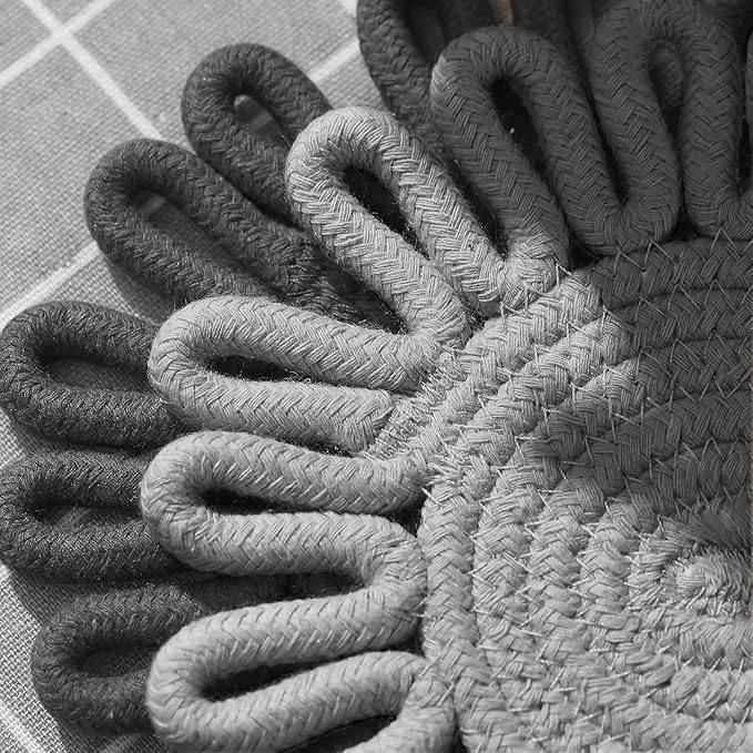 Trivets for Hot Dishes, Hot pots and Pans, Heat Resistant Hot Pads, Pot Holders for Kitchen, Hot Plate Mats Pads for Kitchen Countertops, Table, Home Essentials, Farmhouse Decor 100% Cotton,7"