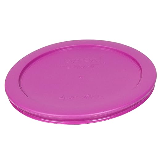 Pyrex 7201-PC 4 Cup Pink Food Storage Replacement Lids (3-Pack) - Made in USA