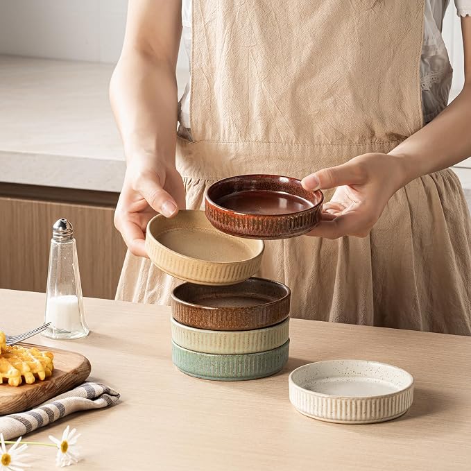 Ceramic Dipping Bowls Set - 4oz Oval Soy Sauce Dishes - Image 7