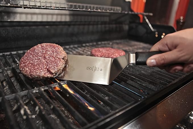 Mercer Culinary Millennia Turner/Spatula, 8 Inch x 3 Inch Blade, Black Handle