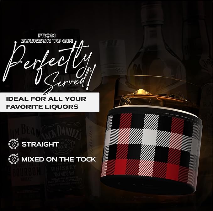 asobu Whiskey Sleeve Glass – Insulated Bourbon Tumbler with Premium Rocks Glass, BPA-Free, Double-Wall Stainless Steel, Keeps Drinks Cold Longer, 10.5oz