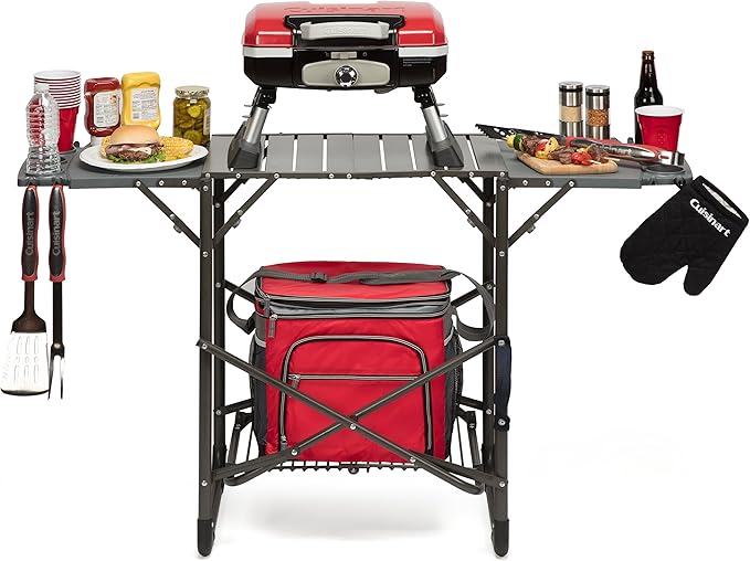 Cuisinart CGS-134BL Grilling Tool Set with Grill Glove, Black (3-Piece)